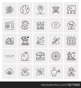 25 Universal Business Icons Vector. Creative Icon Illustration to use in web and Mobile Related project.