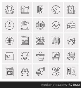 25 Universal Business Icons Vector. Creative Icon Illustration to use in web and Mobile Related project.