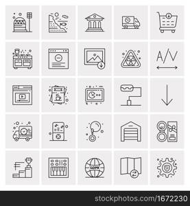 25 Universal Business Icons Vector. Creative Icon Illustration to use in web and Mobile Related project.