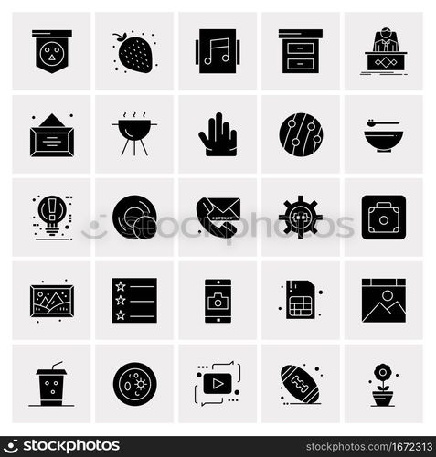 25 Universal Business Icons Vector. Creative Icon Illustration to use in web and Mobile Related project.