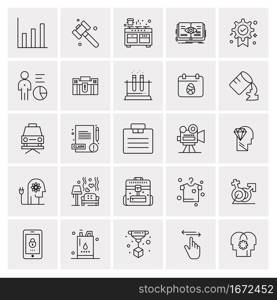 25 Universal Business Icons Vector. Creative Icon Illustration to use in web and Mobile Related project.