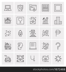 25 Universal Business Icons Vector. Creative Icon Illustration to use in web and Mobile Related project.