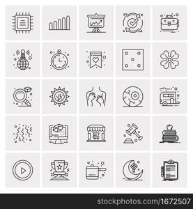 25 Universal Business Icons Vector. Creative Icon Illustration to use in web and Mobile Related project.