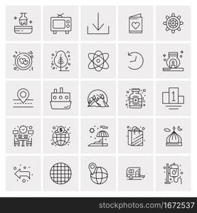 25 Universal Business Icons Vector. Creative Icon Illustration to use in web and Mobile Related project.