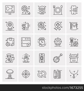 25 Universal Business Icons Vector. Creative Icon Illustration to use in web and Mobile Related project.