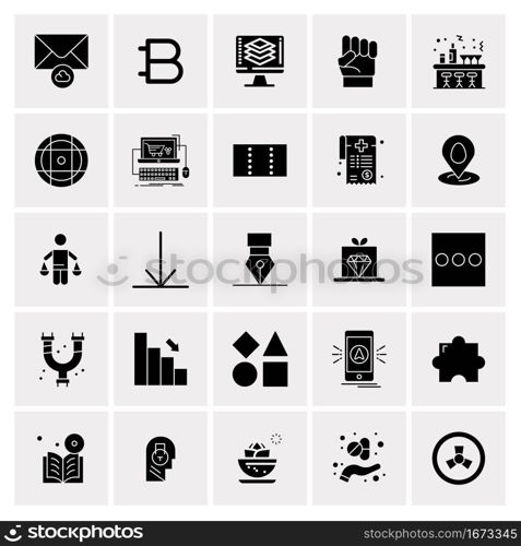 25 Universal Business Icons Vector. Creative Icon Illustration to use in web and Mobile Related project.