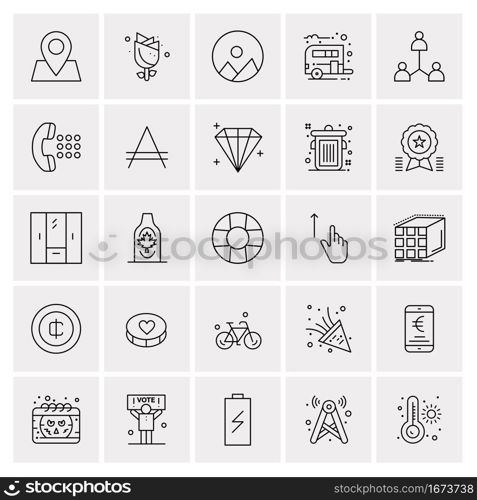 25 Universal Business Icons Vector. Creative Icon Illustration to use in web and Mobile Related project.