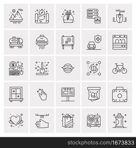 25 Universal Business Icons Vector. Creative Icon Illustration to use in web and Mobile Related project.