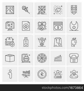 25 Universal Business Icons Vector. Creative Icon Illustration to use in web and Mobile Related project.