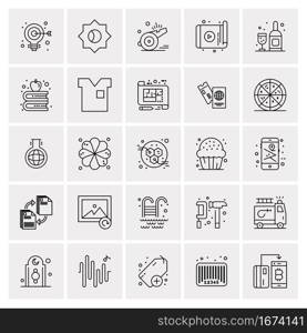 25 Universal Business Icons Vector. Creative Icon Illustration to use in web and Mobile Related project.