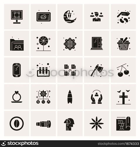 25 Universal Business Icons Vector. Creative Icon Illustration to use in web and Mobile Related project.