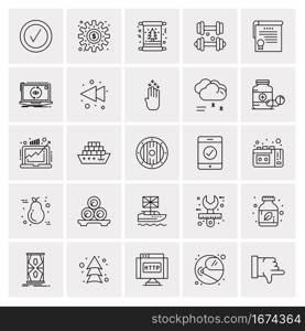 25 Universal Business Icons Vector. Creative Icon Illustration to use in web and Mobile Related project.