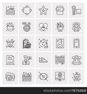 25 Universal Business Icons Vector. Creative Icon Illustration to use in web and Mobile Related project.