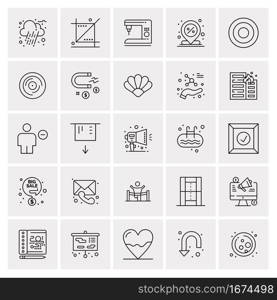 25 Universal Business Icons Vector. Creative Icon Illustration to use in web and Mobile Related project.