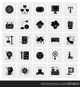 25 Universal Business Icons Vector. Creative Icon Illustration to use in web and Mobile Related project.