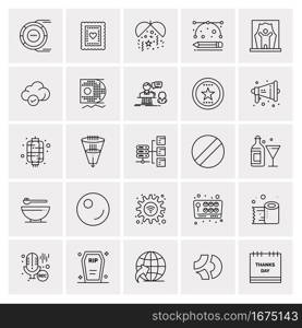 25 Universal Business Icons Vector. Creative Icon Illustration to use in web and Mobile Related project.