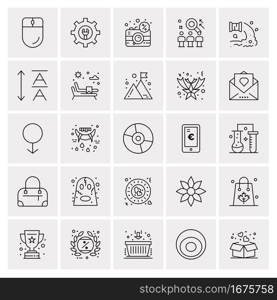 25 Universal Business Icons Vector. Creative Icon Illustration to use in web and Mobile Related project.