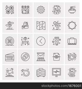 25 Universal Business Icons Vector. Creative Icon Illustration to use in web and Mobile Related project.