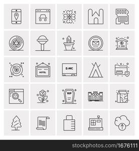 25 Universal Business Icons Vector. Creative Icon Illustration to use in web and Mobile Related project.