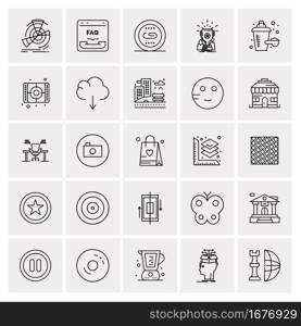 25 Universal Business Icons Vector. Creative Icon Illustration to use in web and Mobile Related project.