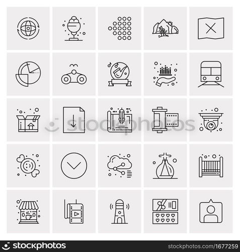 25 Universal Business Icons Vector. Creative Icon Illustration to use in web and Mobile Related project.