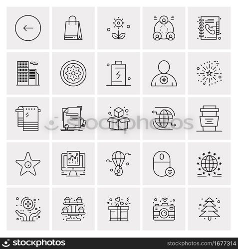 25 Universal Business Icons Vector. Creative Icon Illustration to use in web and Mobile Related project.