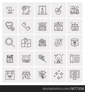 25 Universal Business Icons Vector. Creative Icon Illustration to use in web and Mobile Related project.