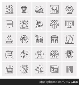 25 Universal Business Icons Vector. Creative Icon Illustration to use in web and Mobile Related project.