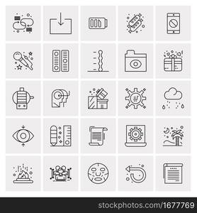 25 Universal Business Icons Vector. Creative Icon Illustration to use in web and Mobile Related project.