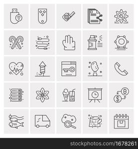 25 Universal Business Icons Vector. Creative Icon Illustration to use in web and Mobile Related project.