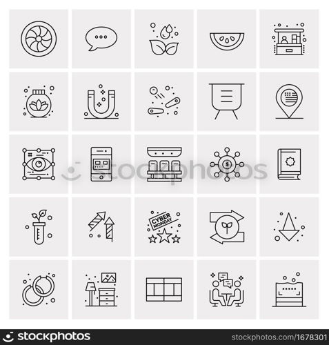 25 Universal Business Icons Vector. Creative Icon Illustration to use in web and Mobile Related project.