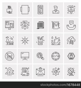 25 Universal Business Icons Vector. Creative Icon Illustration to use in web and Mobile Related project.