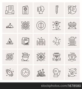 25 Universal Business Icons Vector. Creative Icon Illustration to use in web and Mobile Related project.