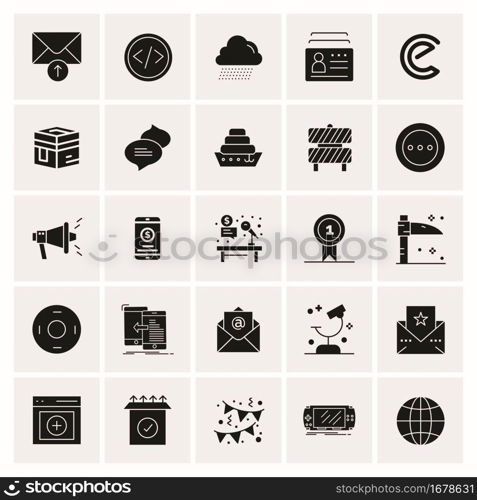 25 Universal Business Icons Vector. Creative Icon Illustration to use in web and Mobile Related project.