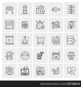 25 Universal Business Icons Vector. Creative Icon Illustration to use in web and Mobile Related project.