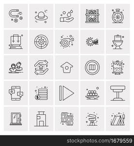 25 Universal Business Icons Vector. Creative Icon Illustration to use in web and Mobile Related project.