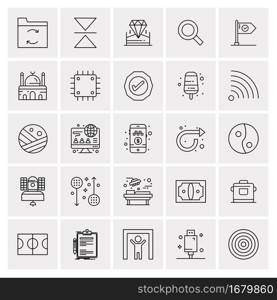 25 Universal Business Icons Vector. Creative Icon Illustration to use in web and Mobile Related project.