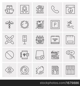 25 Universal Business Icons Vector. Creative Icon Illustration to use in web and Mobile Related project.