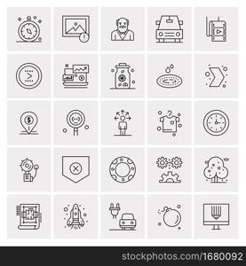 25 Universal Business Icons Vector. Creative Icon Illustration to use in web and Mobile Related project.