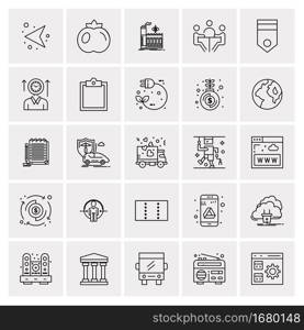 25 Universal Business Icons Vector. Creative Icon Illustration to use in web and Mobile Related project.