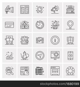 25 Universal Business Icons Vector. Creative Icon Illustration to use in web and Mobile Related project.