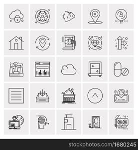 25 Universal Business Icons Vector. Creative Icon Illustration to use in web and Mobile Related project.