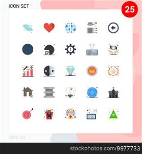 25 Universal Flat Color Signs Symbols of spa, medicine, report, chinese, internet Editable Vector Design Elements