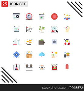 25 Universal Flat Colors Set for Web and Mobile Applications candidates, bonus, measuring, action, web Editable Vector Design Elements