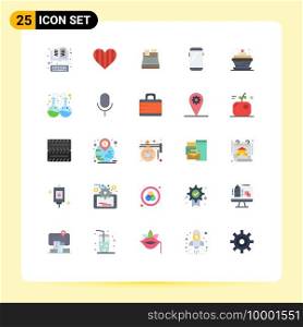 25 Universal Flat Colors Set for Web and Mobile Applications huawei, smart phone, favorite, phone, printer Editable Vector Design Elements