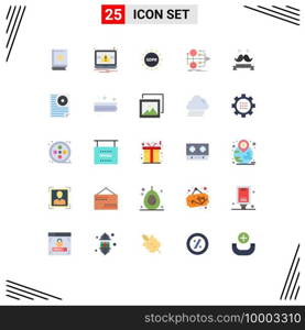25 Universal Flat Colors Set for Web and Mobile Applications value, money, alert, finance, protection Editable Vector Design Elements