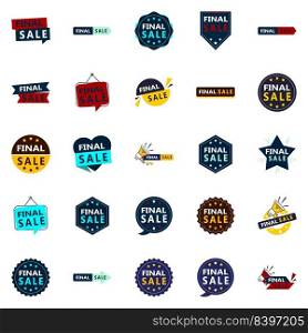 25 Vector Final Sale Graphic Elements for Social Media and Online Advertising