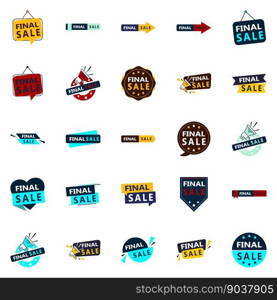 25 Vector Final Sale Graphic Elements for Social Media and Online Advertising