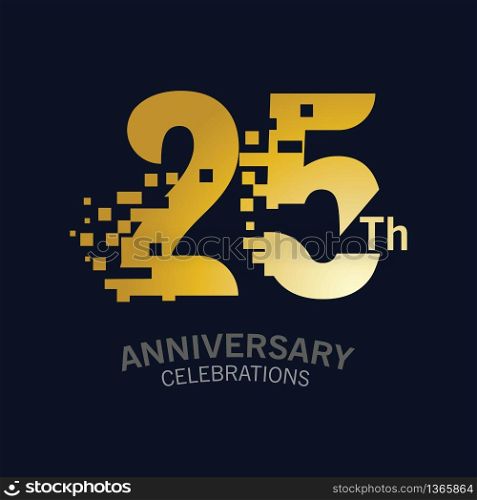 25 Year Anniversary logo template. Design Vector template for celebration