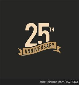 25 Years Anniversary Celebration Icon Vector Logo Design Template